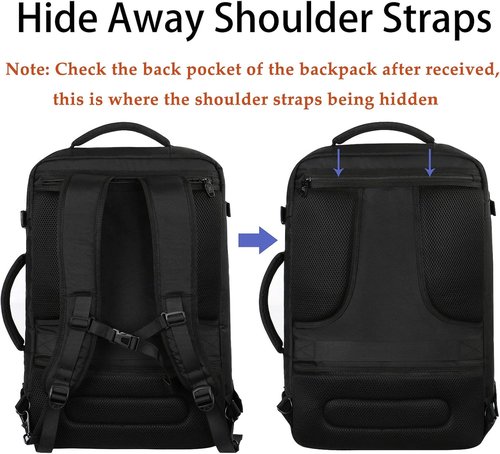 MATEIN Travel Backpack - 27L Lightweight Waterproof Daypack for Men & Women | Expandable Black Rucksack