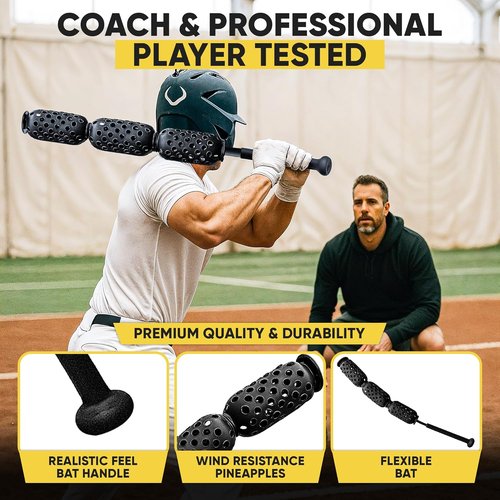 Aero Swing Baseball & Softball Swing Trainer - Boost Bat Speed Up to 20+ MPH | Perfect Gift for Players