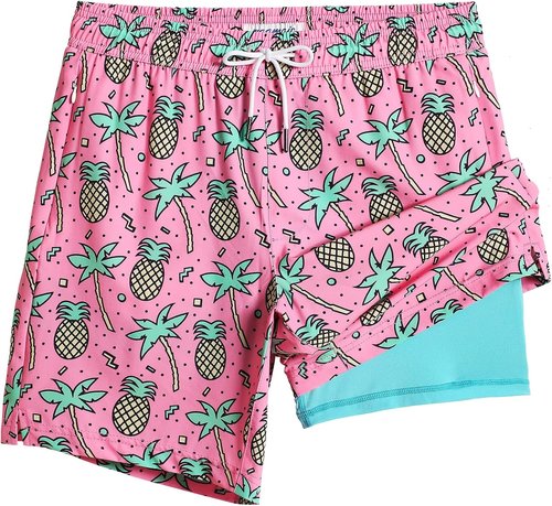 Maamgic Men's Swim Trunks - 2 in 1 Board Shorts with 7-Inch Inseam | Quick-Dry Swim Suits