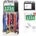 Lapetale Fashion She Believed She Could SO SHE DID Race Bib and Medal Display,Marathon Medal Display and Runner Medal Hanger Display,Bib Running Medal Display Gifts for Runners Athlete Luxurious 60