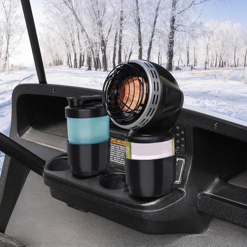 10L0L 2 Pack Golf Cart Cup Holder, Dash Adapter for Portable Propane Heater Cylinder, Universal Replacement Drink Holder for Yamaha EZGO Club Car