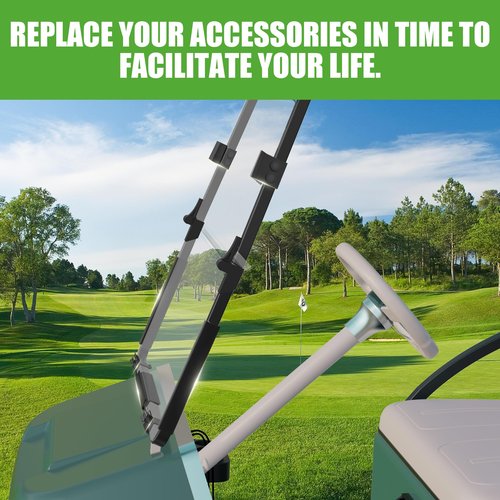 10L0L Golf Cart Windshield Retaining Clips Kit Compatible with Club Car DS (2000.5-up) Replacement Parts 103677101, 102005901, 102163001