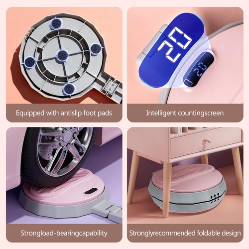 Tongdayi Waist Twister Machine, Foldable Ab Workout Equipment with 300 lbs Weight Capacity, Noiseless Ab Twister Board for Home Gym Exercise Equipment, Ab Machine for Women Men