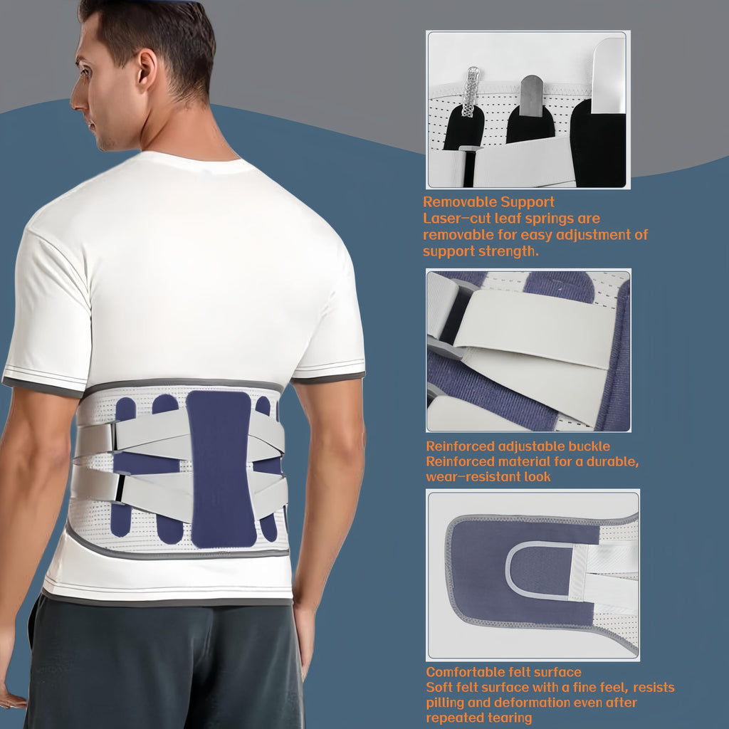 Aylashine Back Brace Lower Back Pain Relief, Lumbar Support Belt with Breathable Pad, Adjustable Back Support Brace for Women & Men - Scoliosis, Sciatica & Herniated Disc Relief XL