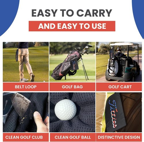 Syren Premium Funny Microfiber Towel with Clip Holder - Exclusive Golf Accessory for a Fun Golfing Experience