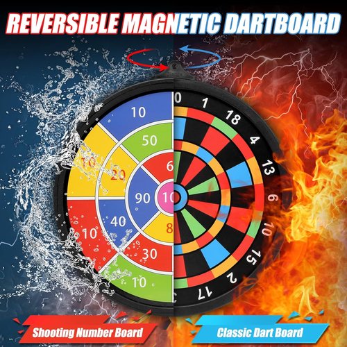 Magnetic Dart Board by [Brand Name] - Safe Indoor & Outdoor Game with 12 Darts | Perfect Gift for Ages 8-14