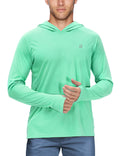 Roadbox UPF 50+ Fishing Shirts for Men, Long Sleeve UV Sun Protection Hoodie, Outdoor Hiking Running Swimming Rash Guard