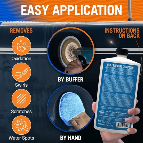 Marine Rubbing Compound - Fiberglass Buffing & Scratch Remover | Gelcoat Polish for Boats