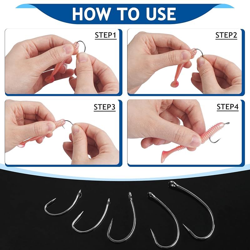 Barbless Fishing Hooks 150pcs – Carp, Trout, Circle Curve Shank Tying Hooks