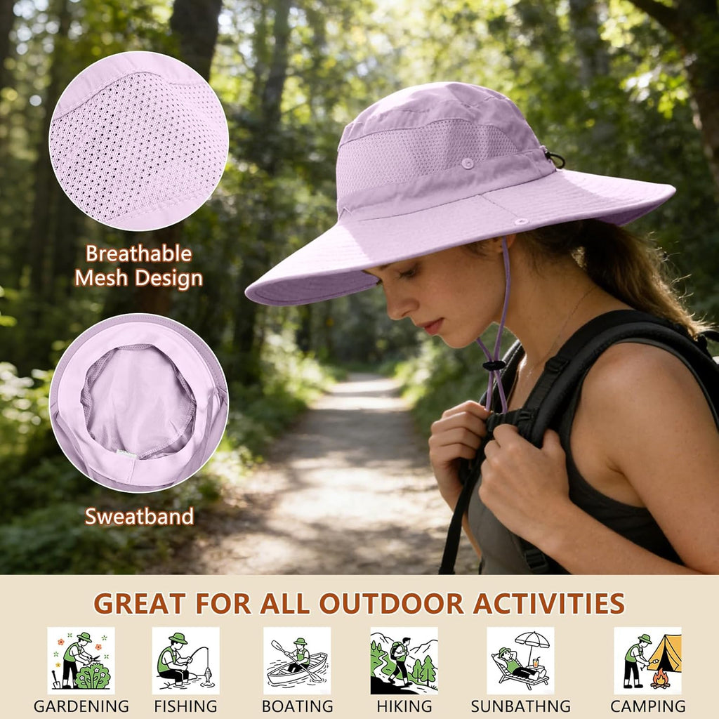 ZOORON Sun Hat - Waterproof Fishing Hat with Neck Flap | UPF 50+ Wide Brim for Hiking & Safari