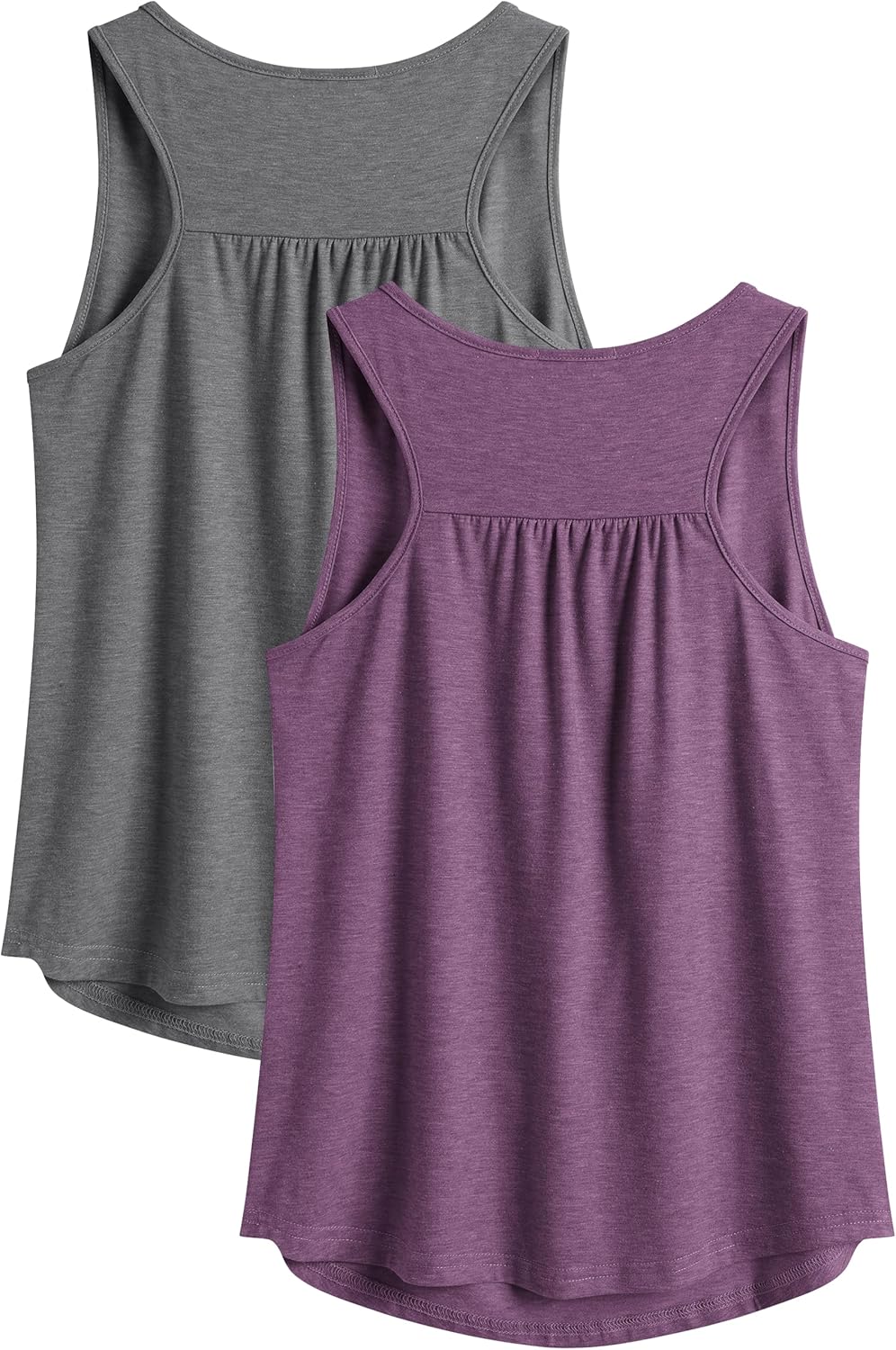 PINSPARK Workout Tops for Women - Lightweight Racerback Tank Tops for Yoga & Gym | 2 Pack, S-3XL