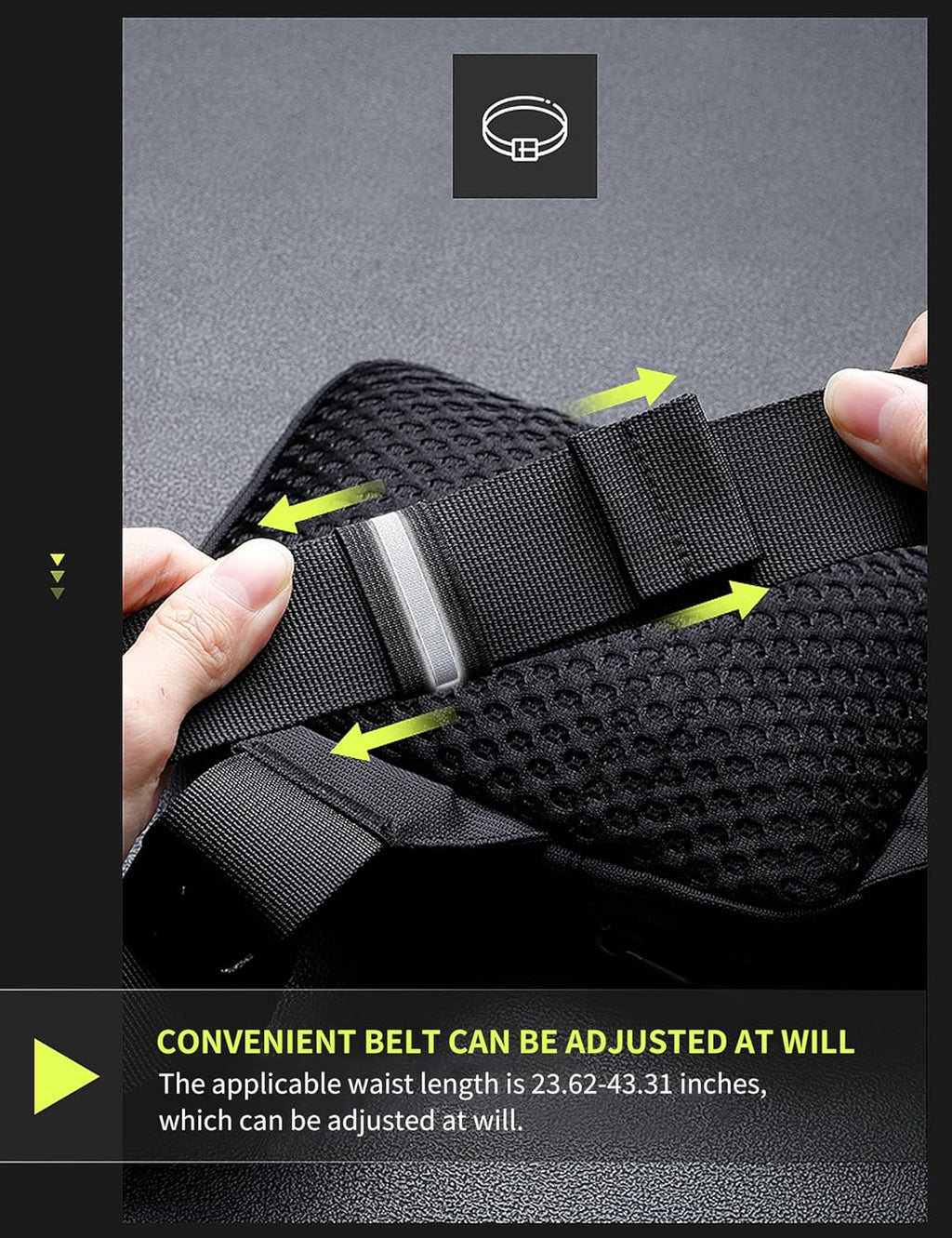 Peicees Mini Crossbody Sling Bag - Water Resistant Dual Pocket Phone Holder for Travel & Gym