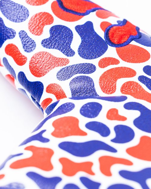 King Pins Golf Red White Blue Camo Headcovers - Premium Quality Golf Headcovers. Embroidered Hand-Made Leather, Stylish Golf Club Cover - Customize Your Golf Bag (Blade)