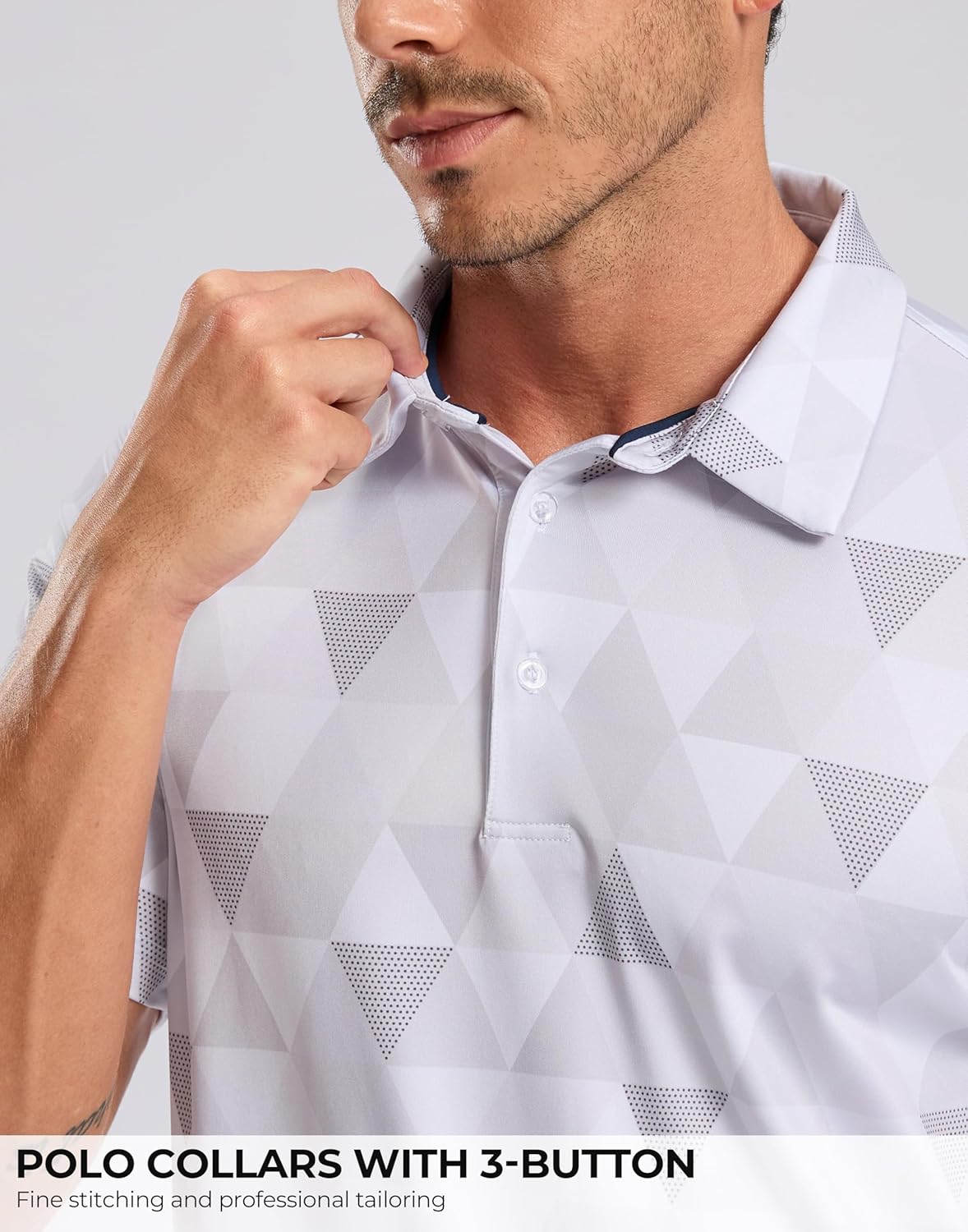 Skiennix Men's Golf Shirt - Short Sleeve Moisture-Wicking Polo | Lightweight Casual Fit