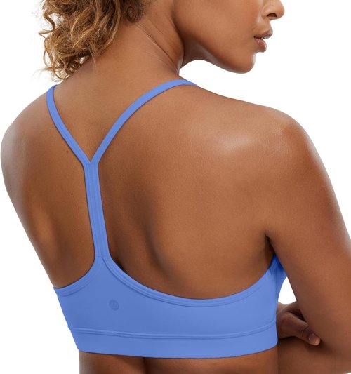 CRZ YOGA Butterluxe Y-Back Sports Bra for Women - Padded Low Impact Workout Top | Comfortable Fit