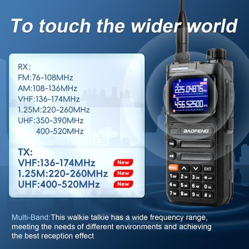 BAOFENG UV26 Ham Radio 10W (New Gen 5RM) Long Range Handheld Rechargeable Walkie Talkies with Programming Cable,Speaker Mic,Earpiece & 2500mAh Type-C Battery,Multi-Band Two-Way Radio, 2 Pack Full Kit