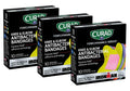 CURAD Performance Series Antibacterial Bandages, Extreme Hold Adhesive Technology, Knee & Elbow 3 inches x 3 inches, 10 Count, Ideal for Cuts, Scrapes, Sports, and Active Lifestyles, Pack of 3