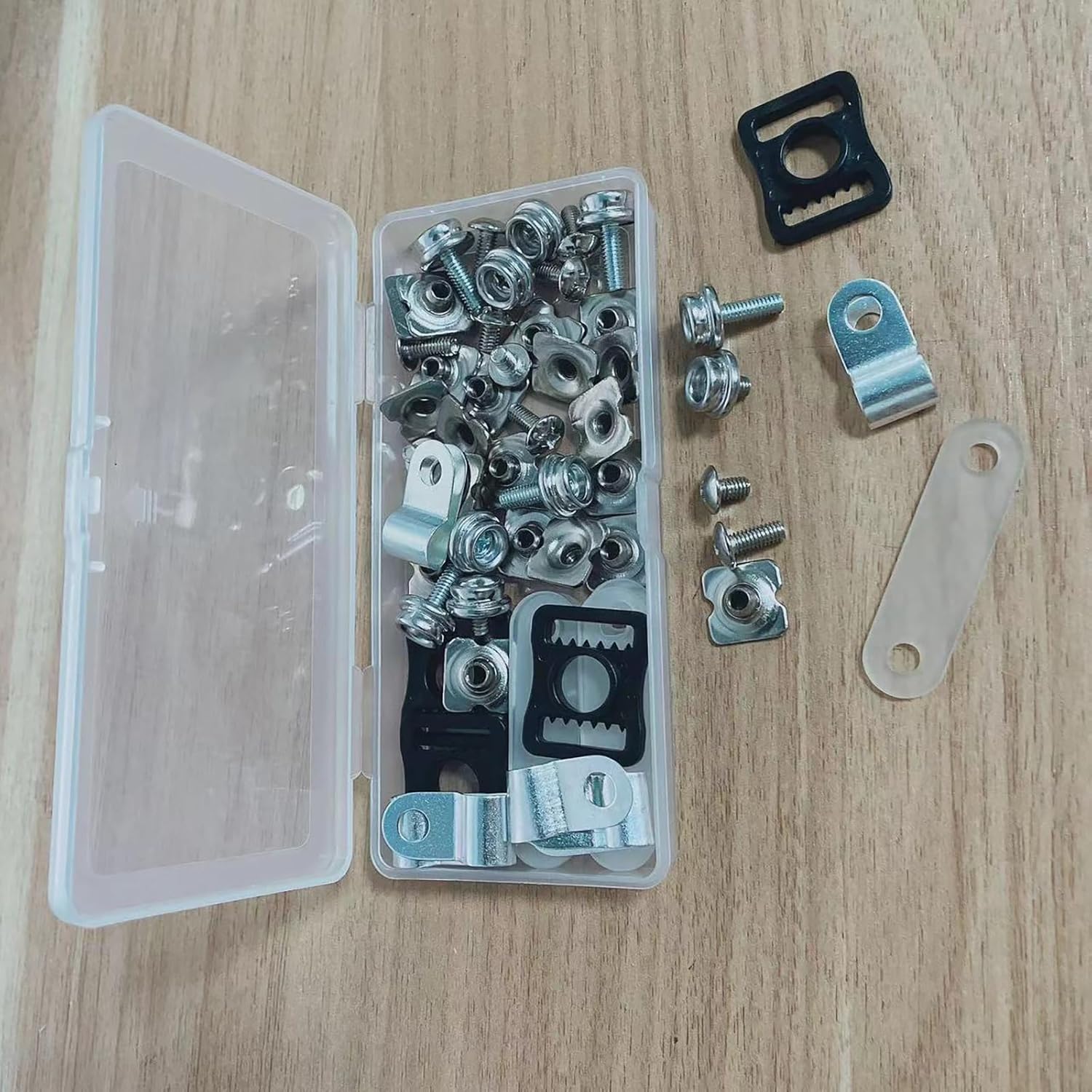 Skiennix Hockey Helmet Repair Kit - 36 Pieces with Clips, Gaskets, Screws & Chin Strap Adapter