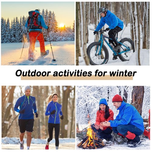 Josnown Mens Wool Hiking Socks 5 Pairs Thick Warm Winter Socks Thermal Cozy Cushion Boot Socks for Cold Weather, Size 7-12