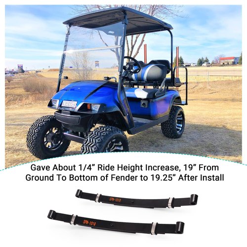 10L0L EZGO TXT Heavy Duty Rear Leaf Spring - Golf Cart 4-Leaf Leaf Spring with Bushings & Sleeves 1012303 74207-G02 72618-G01