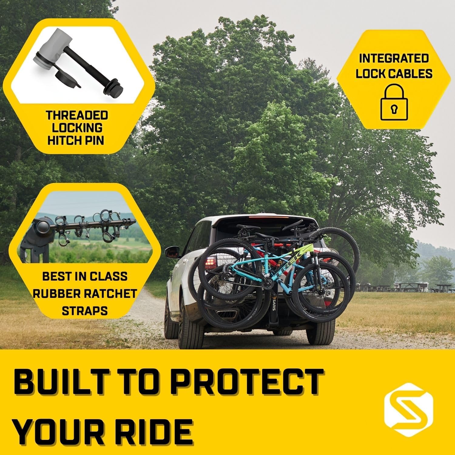Saris Glide EX Bike Rack - Premium Hitch-Mounted Design for 2 Bikes | Durable & Easy to Use