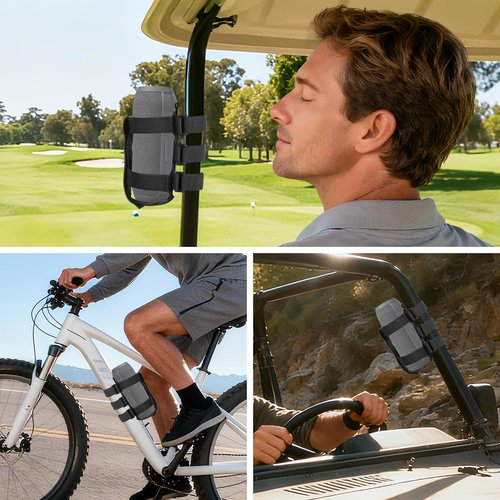 NEEWER Portable Speaker Mount for Golf Cart Accessories, Heavy Duty Adjustable Nylon Strap Holder for Wireless Bluetooth Speaker, Club Car UTV ATV Bike Scooter Motorcycle, GF02S