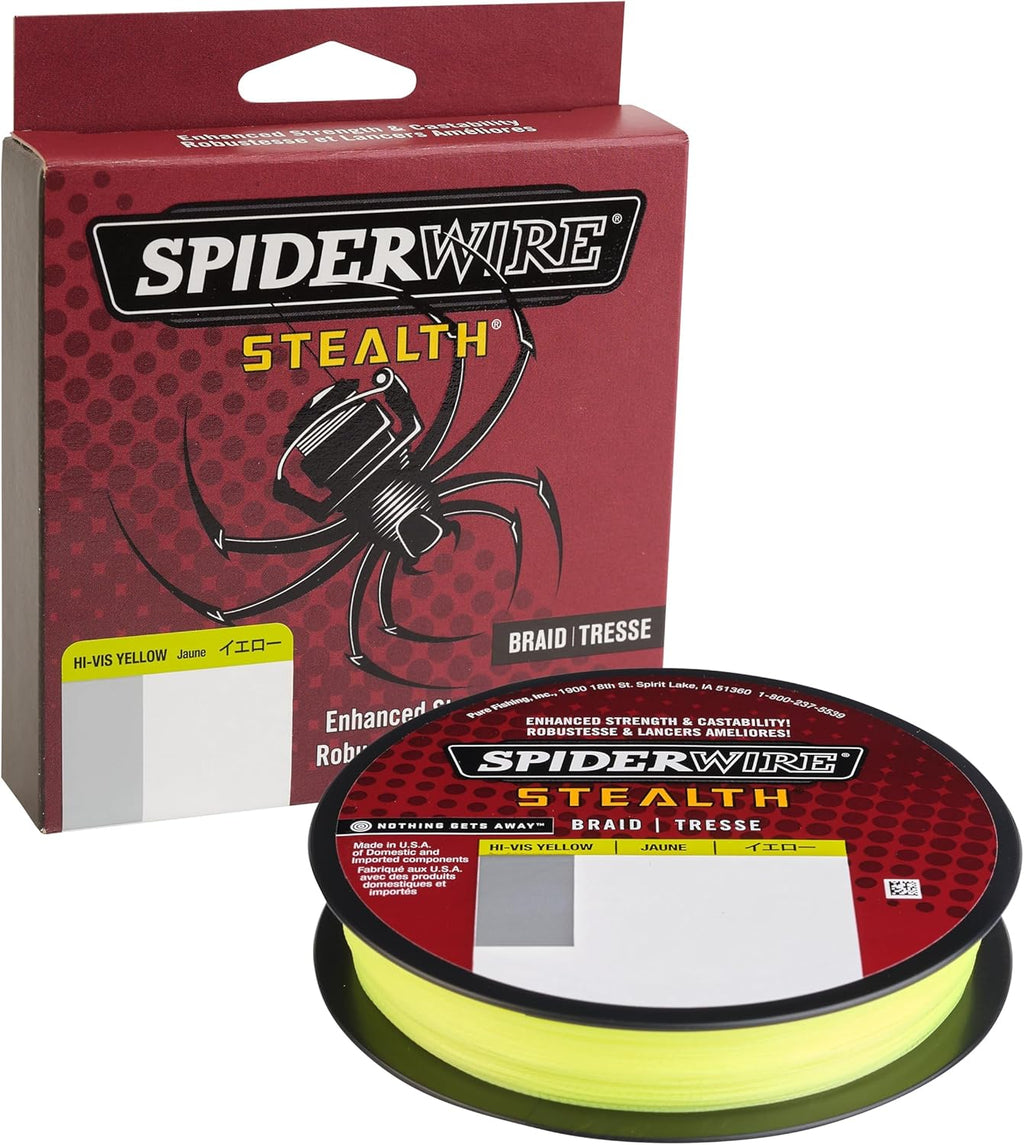 SpiderWire Stealth Braid Fishing Line - High Sensitivity & Strength | 300 Yards, Green