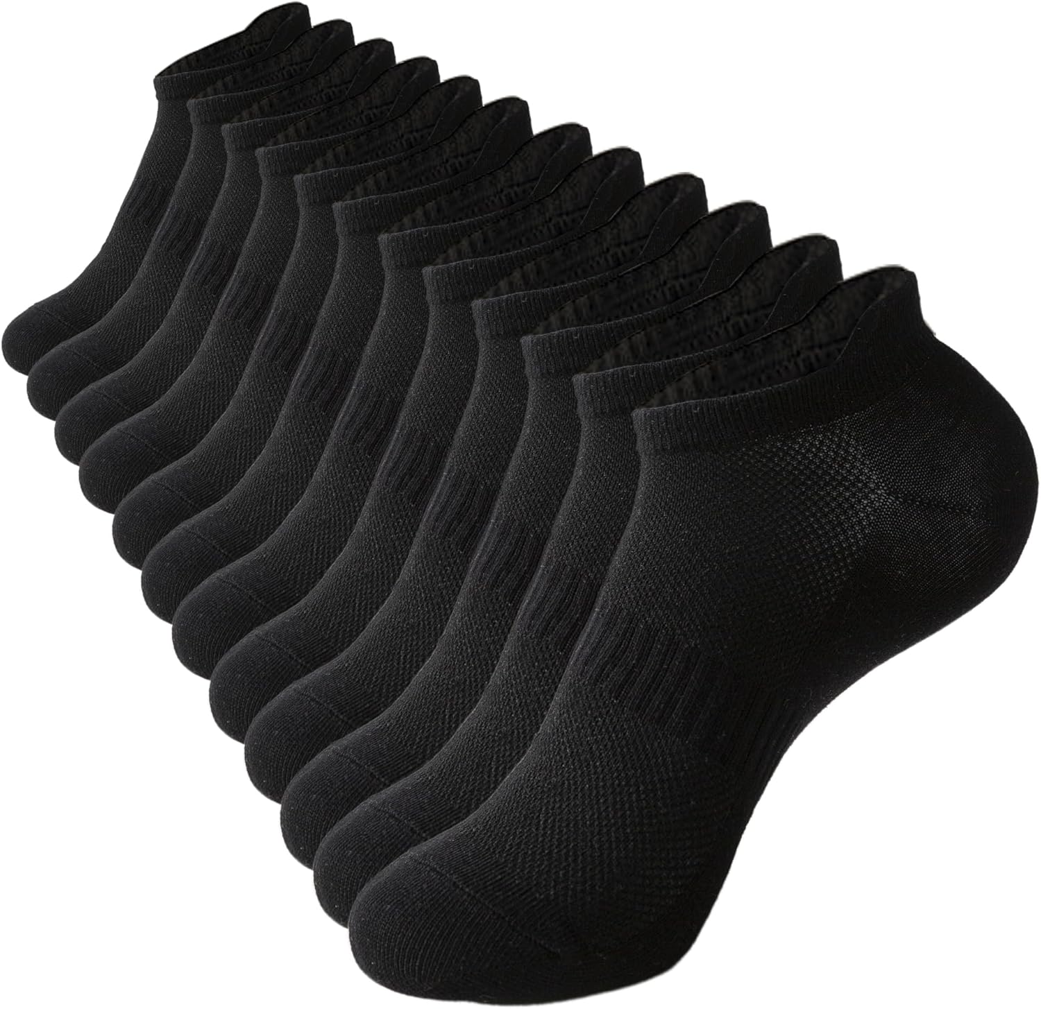 ACCFOD Women's Athletic Ankle Socks - Low Cut with Tab - 6 Pairs for Comfort & Performance