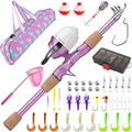 WIDDEN Kids Fishing Pole, Portable Telescopic Kids Fishing Poles for Boys and Girls, Fishing Rod and Reel Combo Kit with Tackle Box Bag Net, Best Fishing Pole for Toddler Youth and Beginners