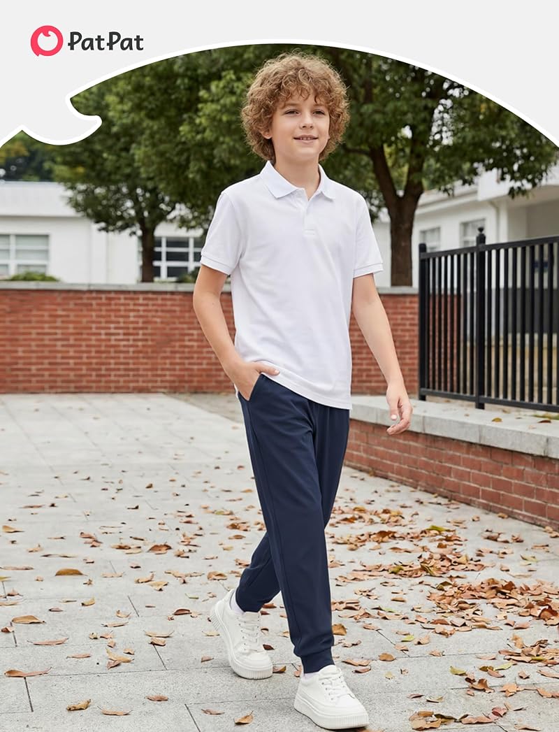 PATPAT Boys Quick Dry Lightweight Joggers Dark Blue 9-10 Years