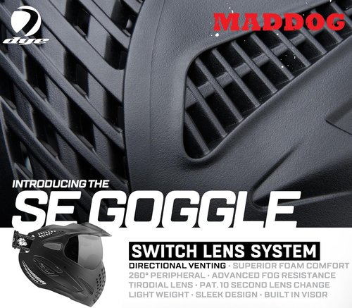Maddog Dye SE Special Edition Paintball Mask - Replaceable Anti-Fog Dual-Pane Lens | Adjustable Full-Face Protection
