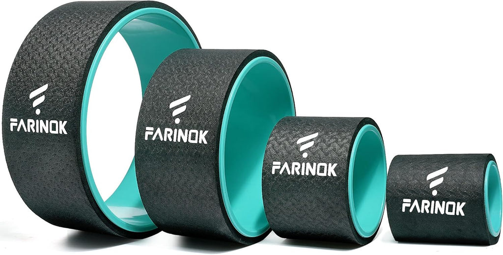 Skiennix Yoga Wheel Set - 3+1 Upgraded 10MM Thick Back Rollers for Pain Relief & Stretching
