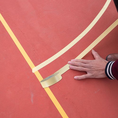 PATIKIL Pickleball Court Tape 2 in x 302ft, Pickleball Court Marking Kit for Indoor/Outdoor Tennis Volleyball Badminton Court, Black