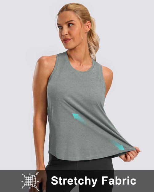 G Gradual Women's Racerback Workout Tank Tops - Loose Fit Athletic Yoga Shirts for Gym & Running