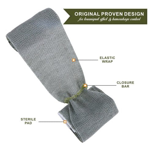 Swiss Safe 6 Inch Israeli Bandages Trauma Kit - Sterile Elastic Compression Bandage - Emergency Military IFAK - 6 inch, 2-Pack