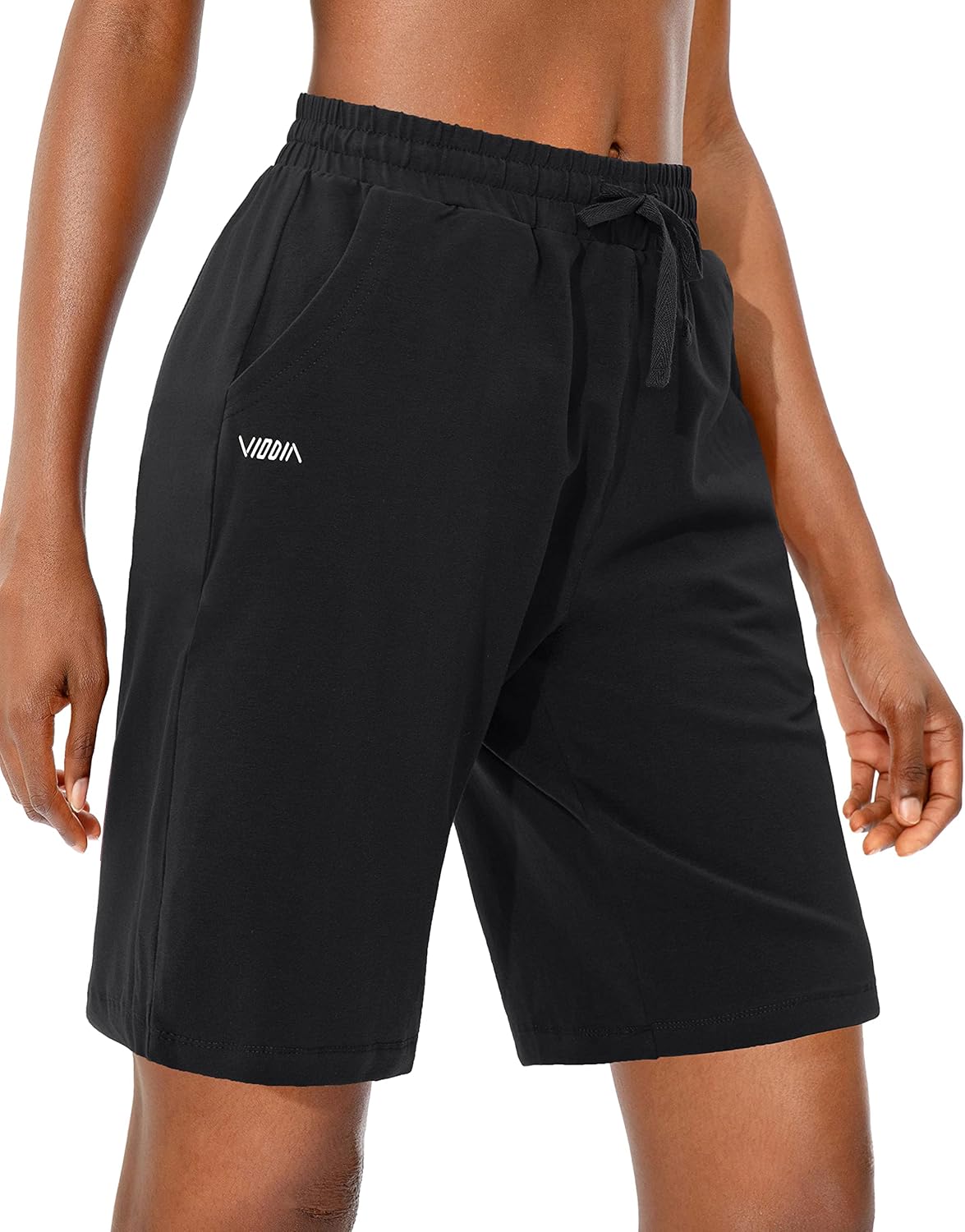 Viodia Women's Bermuda Shorts - Comfortable Cotton Knee-Length Shorts with Pockets | 9"/11" Sizes