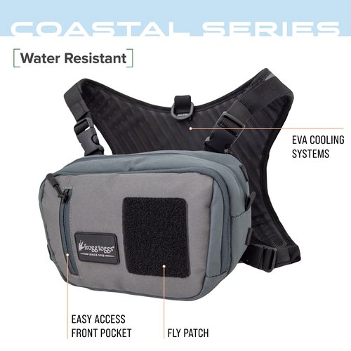 FROGG TOGGS Catchall Chest Pack, Fly Fishing Anglers Pack, Solid Elements, OS