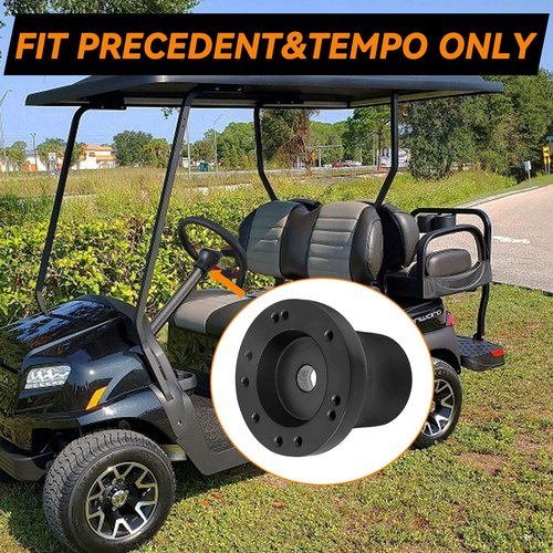 iLSKW Aluminum Steering Wheel Adapter for Club Car Precedent Golf Carts, Black