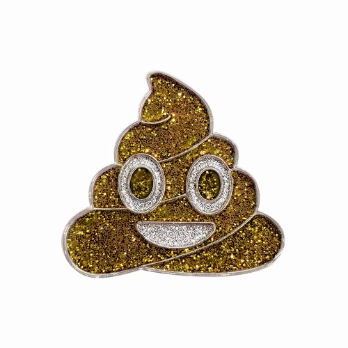 NAVIKA Poop Golf Ball Marker with Glitter | Hat Clip Included | Fun Golfing Accessory | Fun Golfing Gift | Funny Ball Marker for Women or Jr Golfers