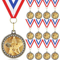 12 Pcs Microphone Medal with Neck Ribbons - Classic Gold, Variation of THIS listing: 1+Classic