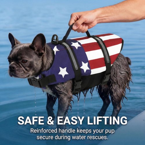 Doglay Dog Life Jacket - Adjustable Pet Swimming Vest with Reflective Stripes | Superior Buoyancy for All Sizes