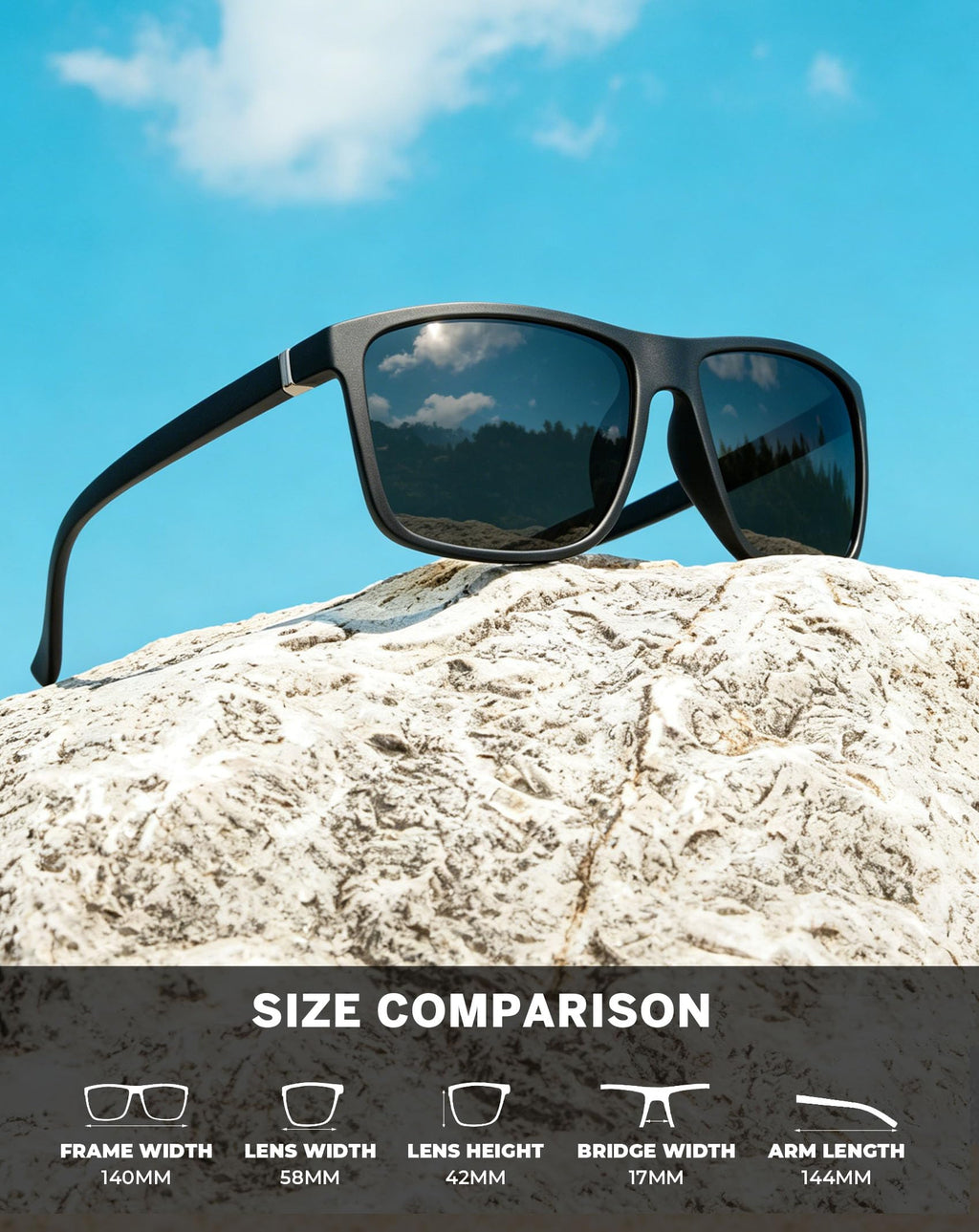 KALIYADI Polarized Sunglasses for Men and Women, Mens Sunglasses Polarized with UV Protection for Driving Fishing Golf (3 Packs)