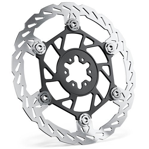 Floating Front Disc Brake Rotor(220mm),Aircraft Aluminum Core,Stainless Steel MTB Brakes Rotors with 6-Hole,Thickness 2.3mm,for Talaria Sting R MX3,MX4,Sur-Ron Light Bee X LBX,Segway X160/X260 (Front)