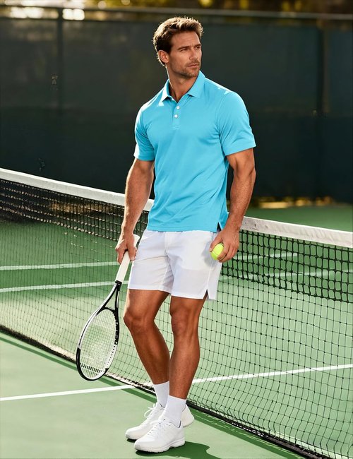 MAGCOMSEN Men's Polo Shirt - Quick Dry Short Sleeve Casual Golf Tee | Outdoor Performance Jersey