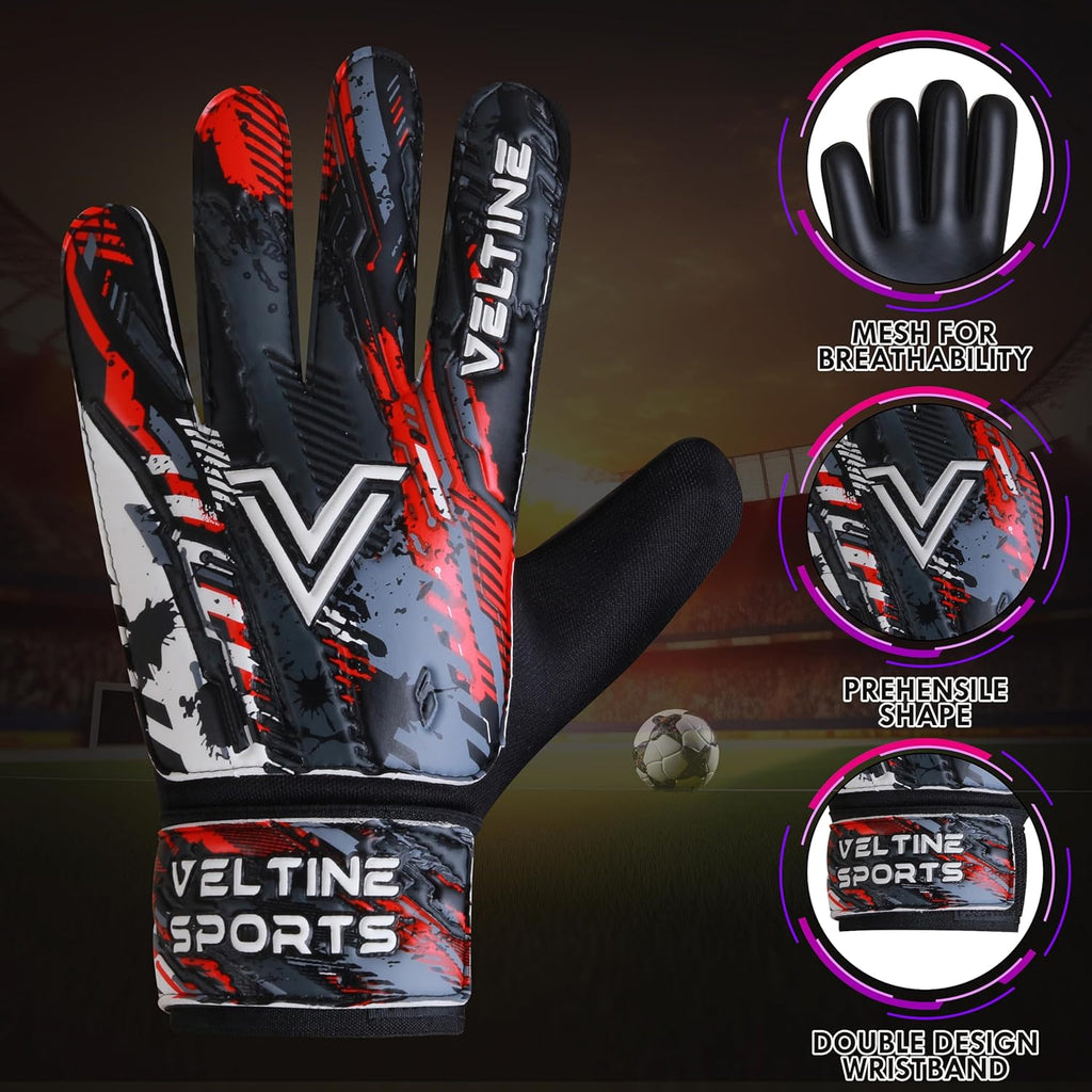Regine Switzerland Soccer Goalie Gloves - Youth & Adult Football Gloves with Double Wrist Protection & 4mm Anti-Slip Grip