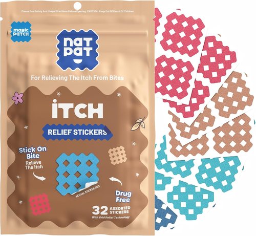 Buzzpatch Magic Patch Itch Relief Stickers - Effective Insect Bite Patches for Mosquitos, Ticks & More - 32 Count