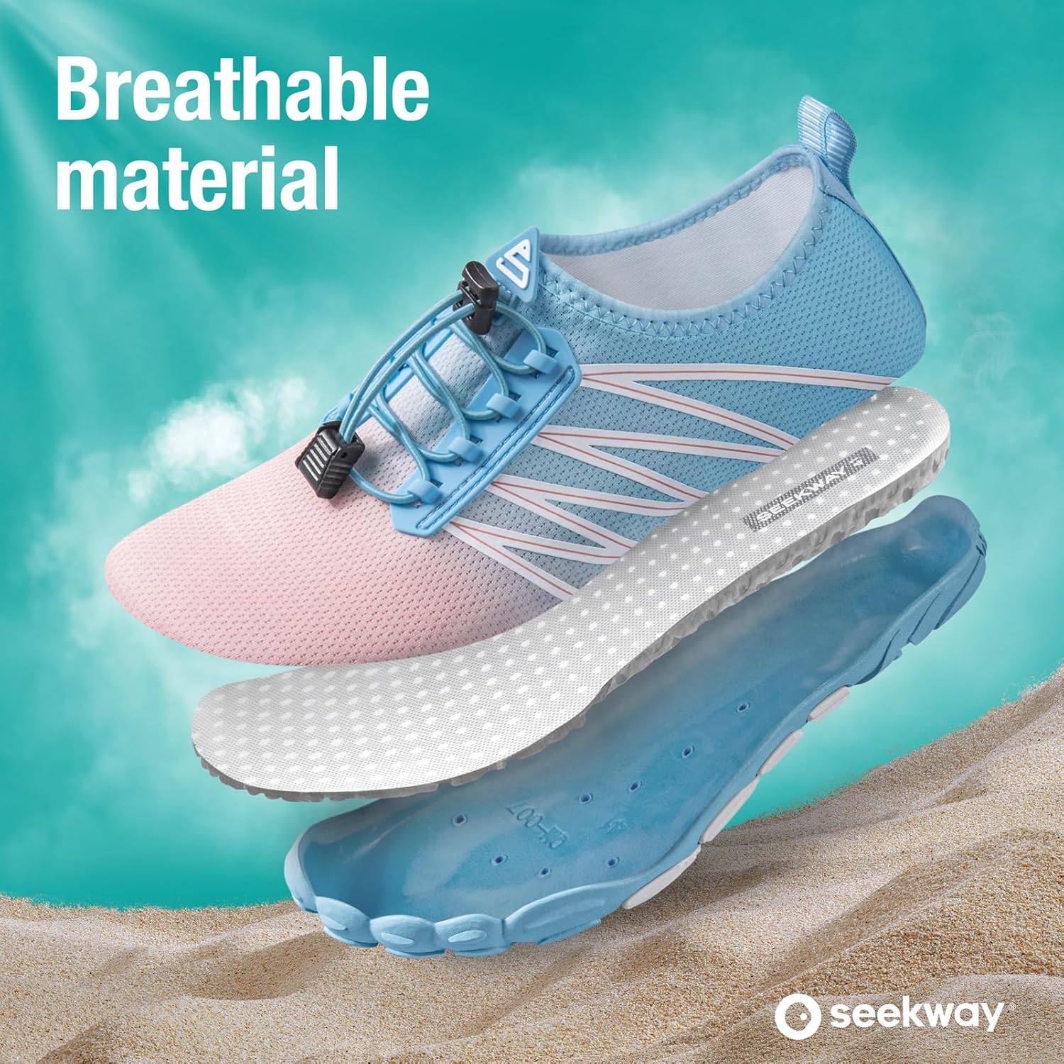 SEEKWAY Water Shoes - Quick-Dry Aqua Socks for Men & Women | Ideal for Beach, Swim, and Hiking