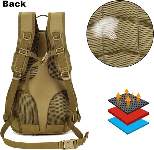 ArcEnCiel 15L Tactical Motorcycle Backpack - Versatile Rucksack for Outdoor Camping & Trekking