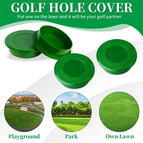 joaoxoko Golf Cup Cover for Golf Course Hole.Golf Hole for Putting Green Cover for Backyard Practice Putting Green Hole, ABS Hole Cup Covers Comply with USGA Regulations (4)