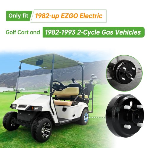 10L0L Golf Cart Brake Drum Hub Assembly for 1982-up EZGO TXT PDS (Electric),1982-1993 2-Cycle Gas Vehicles,Replacement OEM# 19186G1P 19186G1